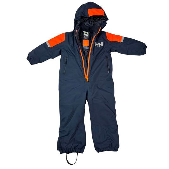Helly Hansen Kids' Snowsuit Size 98/3 Blue Orange Helly Tech One Piece Ski Suit - Picture 1 of 9